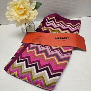 New Missoni for Target Sweater Baby Blanket Chevron Purple Zig Zag 33 X 33"